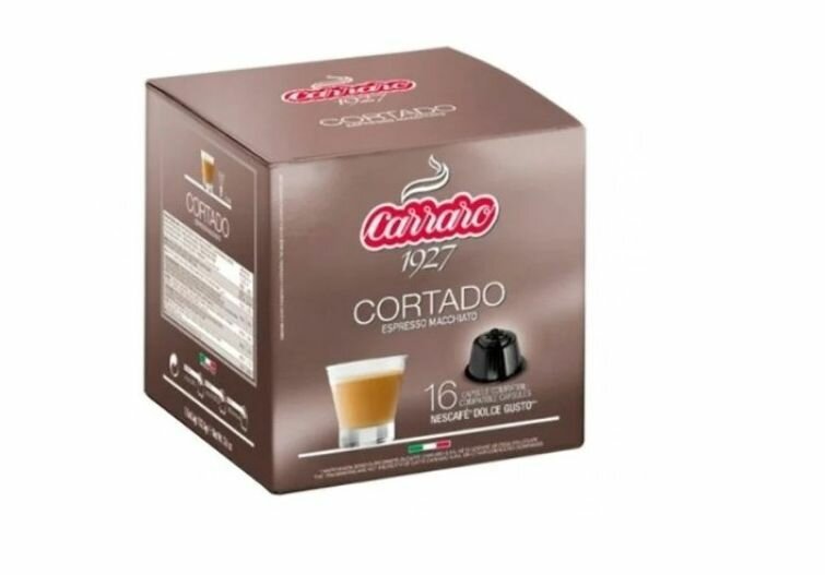 Кофе в капсулах Carraro Cortado, для Dolce Gusto, 16 шт. Италия