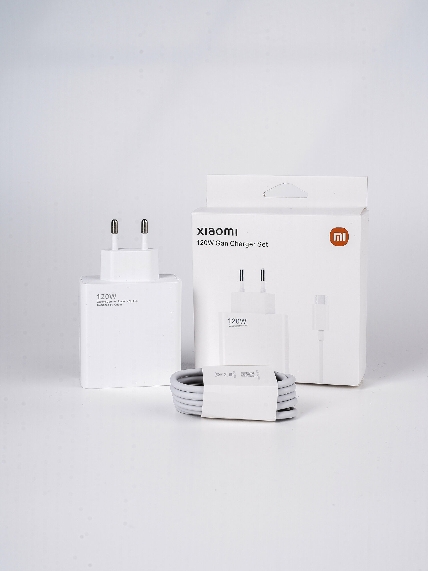 Сетевой адаптер для Xiaomi 120W в комплекте с кабелем Type-C USB 6A / Сетевое зарядное устройство