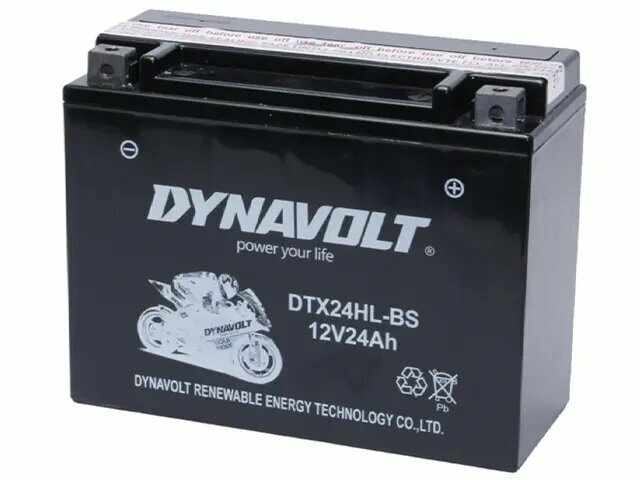 Аккумулятор мото Dynavolt AGM DTX24HL-BS 24Ah 310A ОП (YTX24HL-BS) 205х90х160