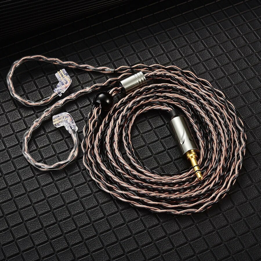 Медный посеребренный кабель для KZ ZSN pro x TRN MT1 ZXT
