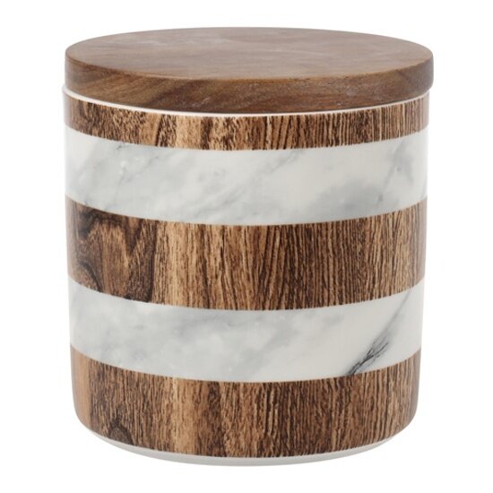 Банка Home & Style для сыпучих продуктов Wood&Marble 12х115 см 07 л