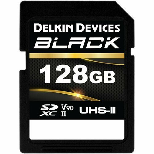 Карта памяти Delkin Devices BLACK SDXC 128GB UHS-II U3 V90 R300/W250MB/s (DSDBV90128BX)
