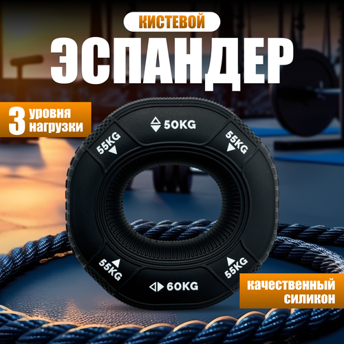 Кистевой эспандер RamoFit 3 уровня нагрузки 8 см 1 шт в упаковке нагрузка 60 кг 499₽