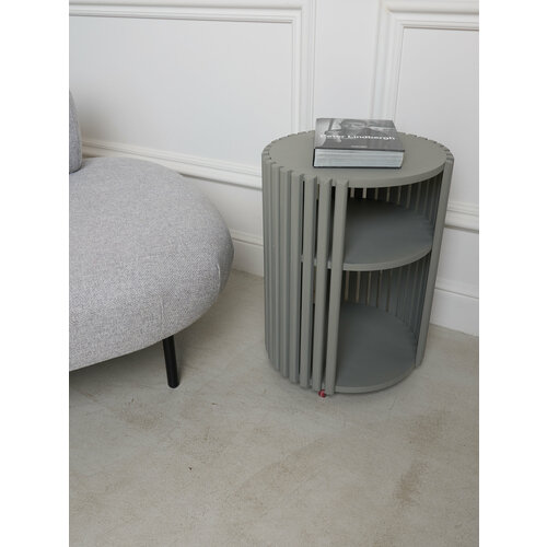 Тумба круглая серая на колёсиках 13000₽