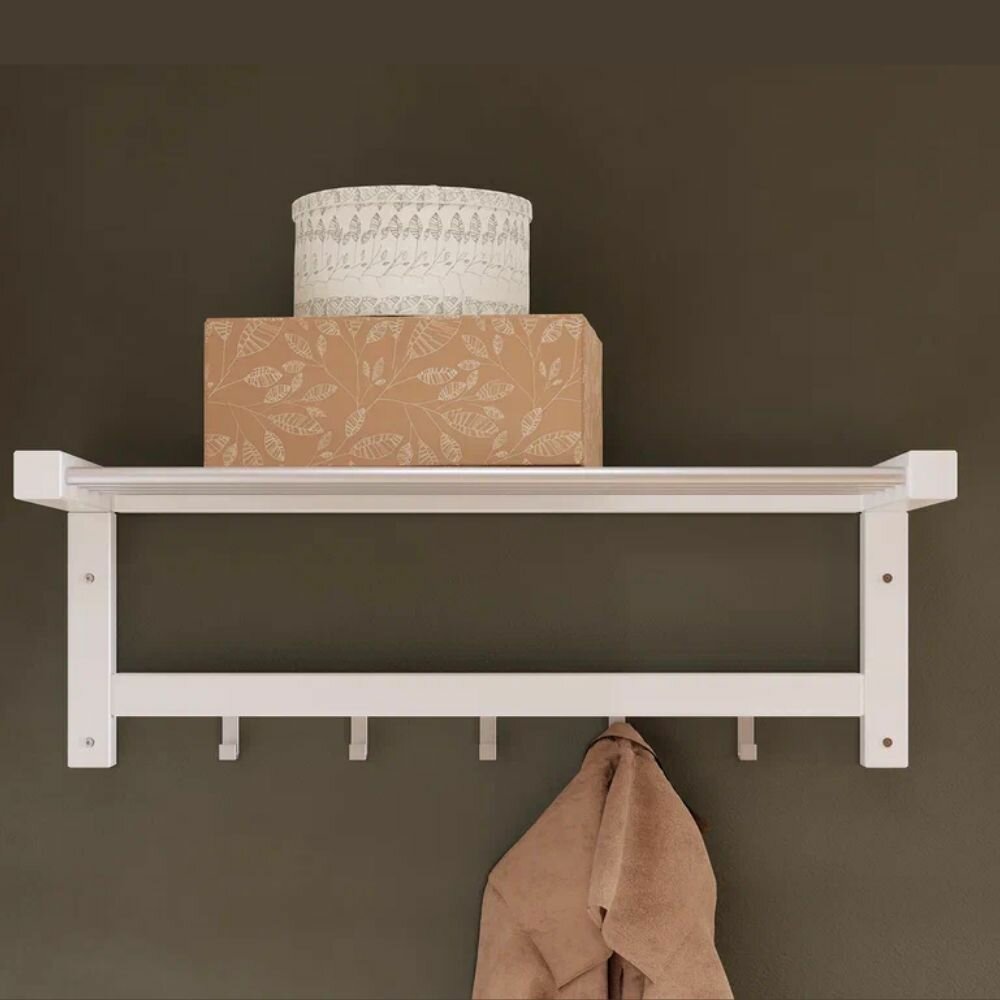 IKEA Вешалка настенная чусиг 82*30*33, белая, мича (TJUSIG IKEA) — фото 1