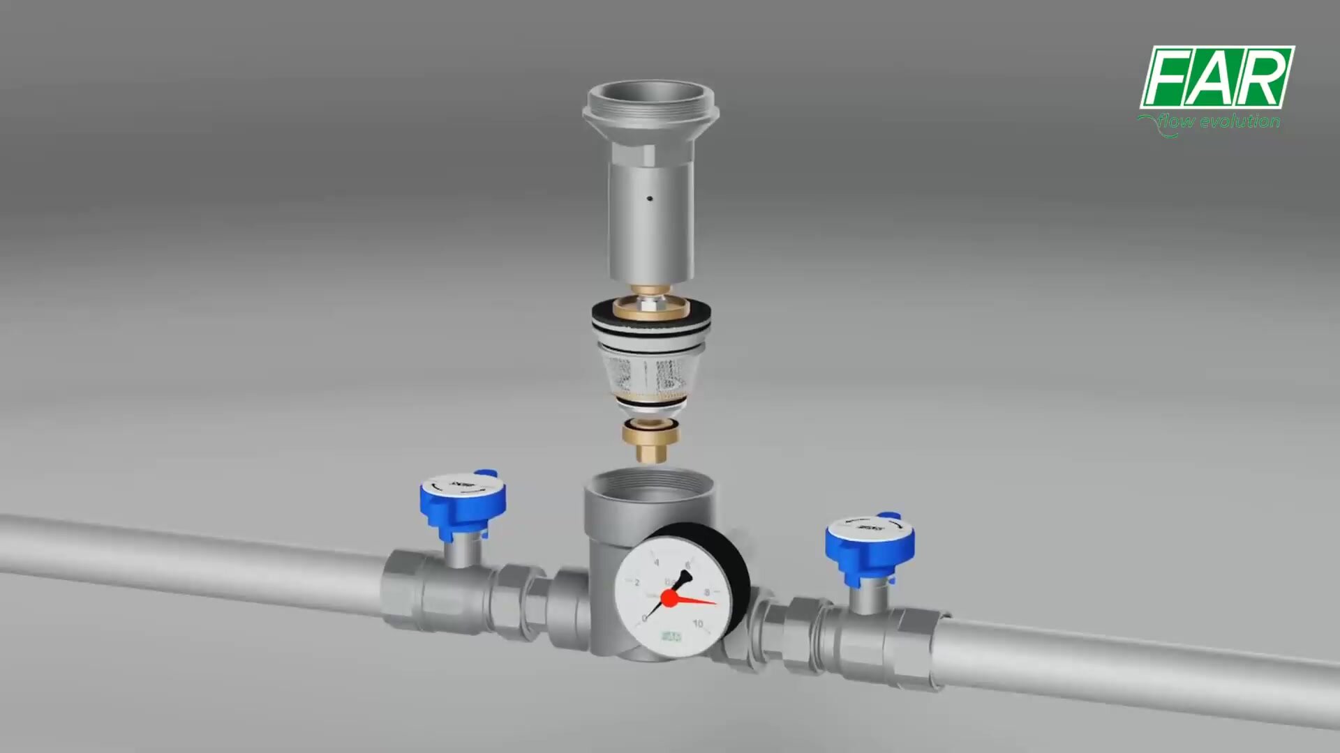 FAR Редуктор 1/2", НР-НР, без манометра, хромированный FA 2810 12 — фото 1