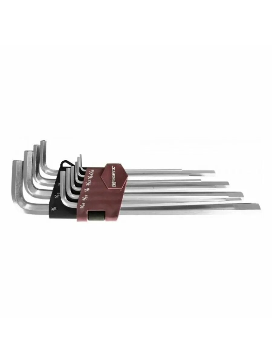 набор ключей торцевых шестигран удлинен THORVIK H1/16"-H3/8" 10предметов - фото №2