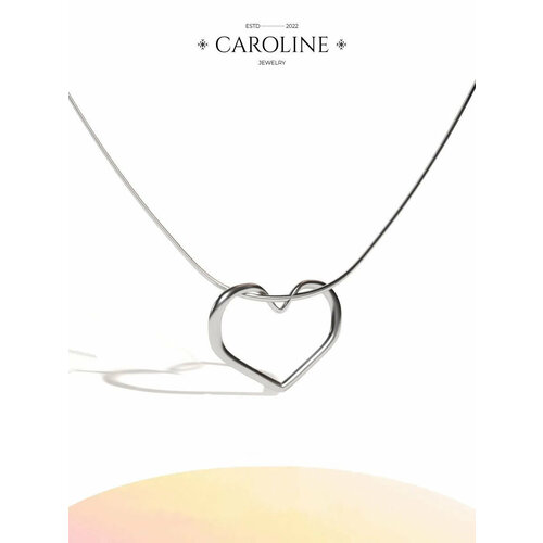 фото Колье caroline jewelry, длина 50 см, серебряный