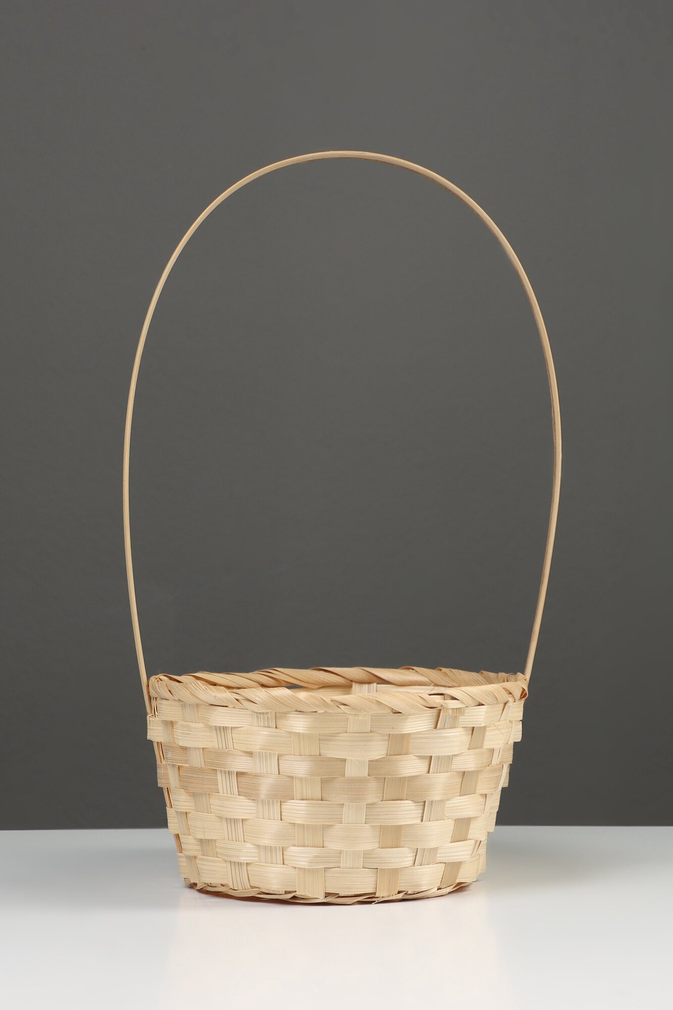 Корзина плетёная 20×20×9 см ручка h=25 см ива красная