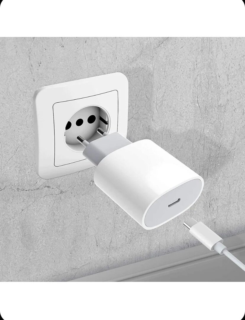 Блок питания / быстрая зарядка для iPhone 20W Type-C для ios и Андроид — фото 1