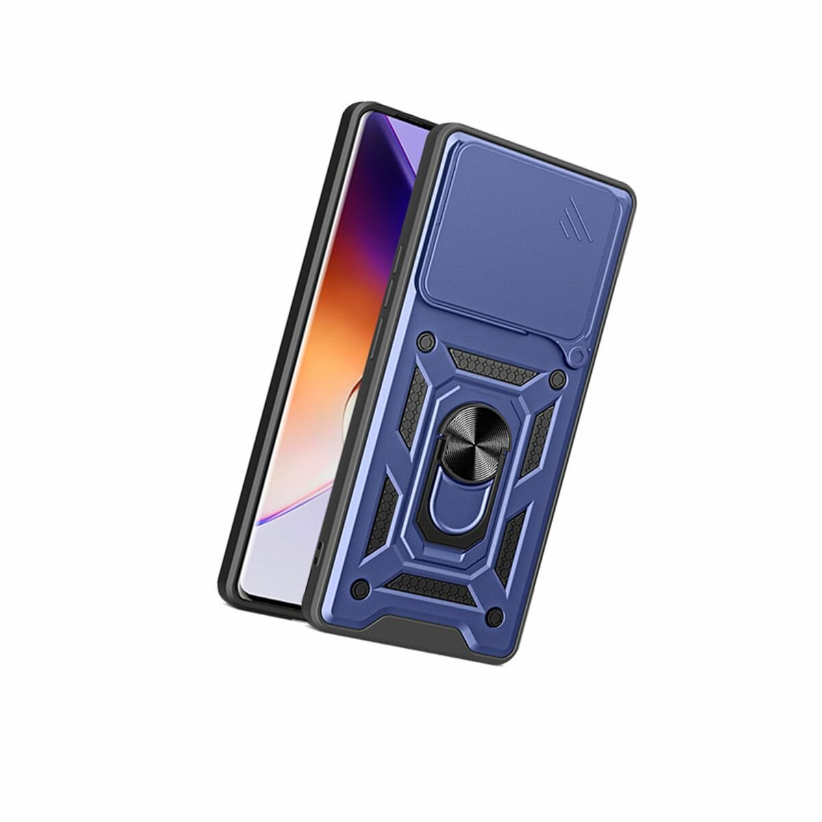 Чехол с кольцом Bumper Case для Xiaomi 14T синий