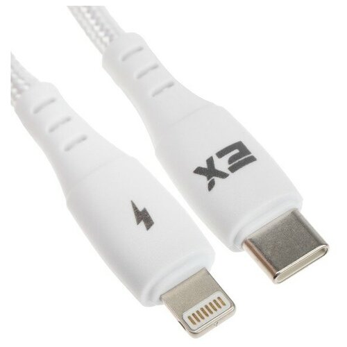 Аксессуар Exployd Rash Type-C - Lightning 3A 18W 1m White EX-K-1144 аксессуар exployd rash usb type c 5a 25w 1m white ex k 1142