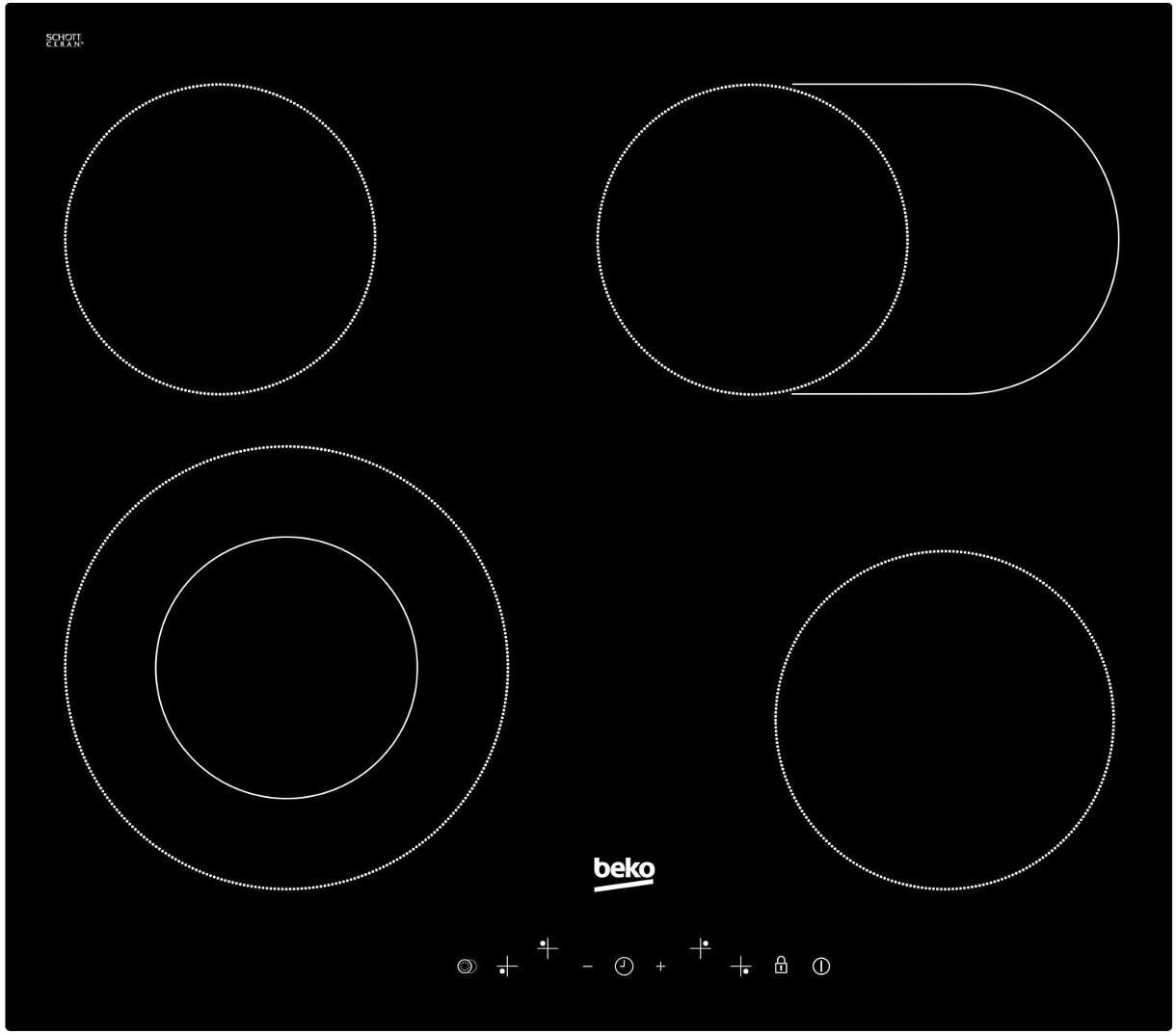 Встраиваемая электрическая панель Beko HIC 64403 T