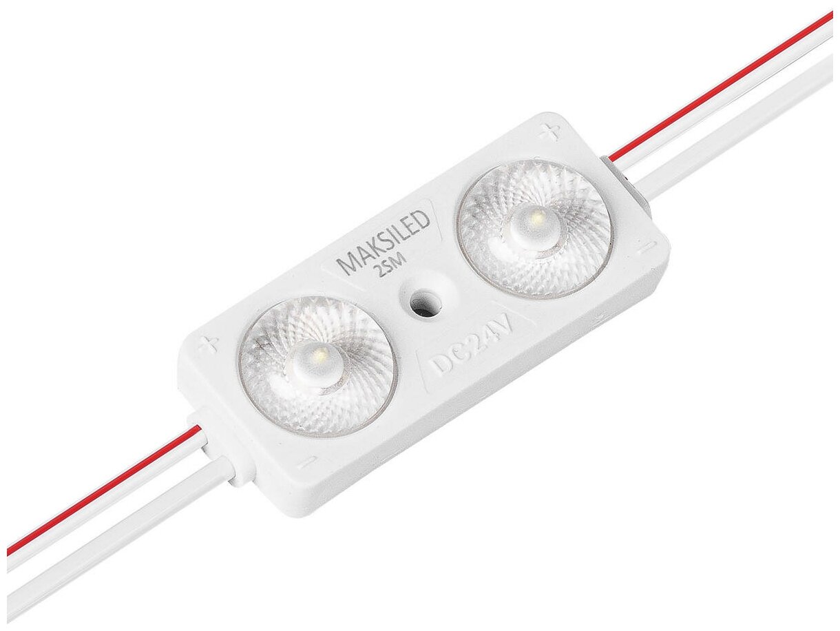 Светодиодный модуль MAKSILED 0.96Вт, 24В, IP67, SMD2835 2LED, 160лм, нейтральный белый, 40 шт./упаковка ML-M2SM-L-2835-NW-24V - фотография № 3