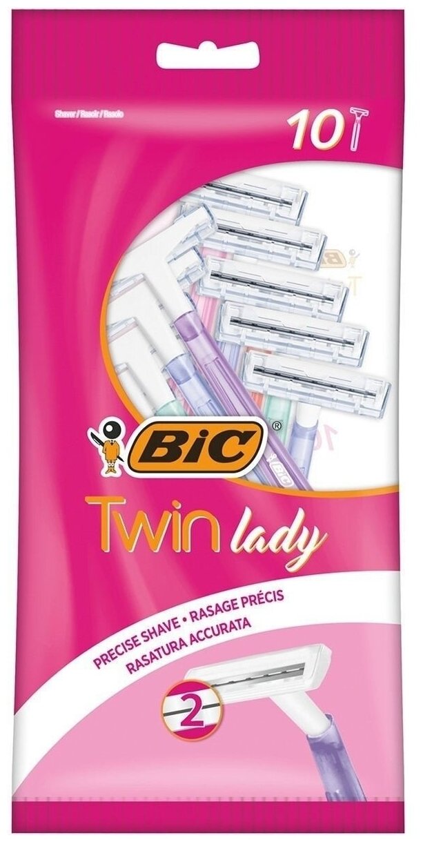 Bic Бритва женская одноразовая Twin Lady, 10 шт в уп.