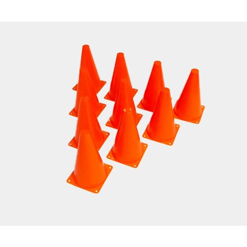 Конусы для разметки GCsport 23см (в комплекте 10 конусов), оранжевые