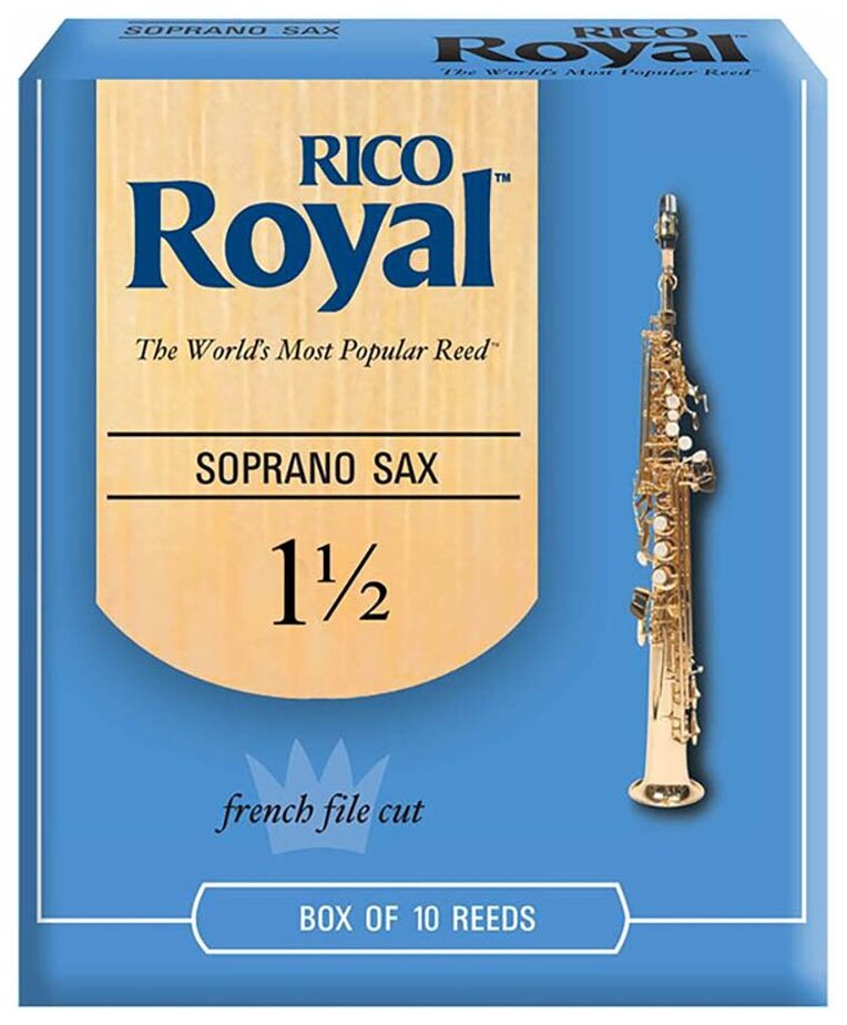 Трости для сопрано саксофона Rico Royal №1,5 (10 шт)