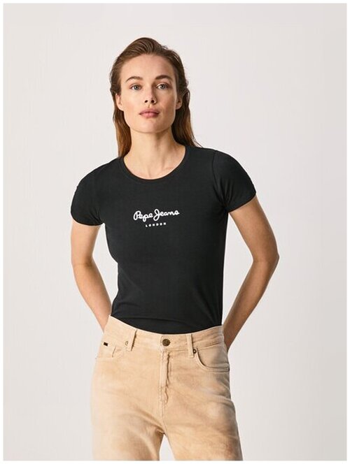 Футболка Pepe Jeans, размер XXS, черный