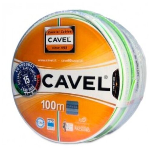 Коаксиальный телевизионный кабель Cavel SAT 703 B белый 75 м