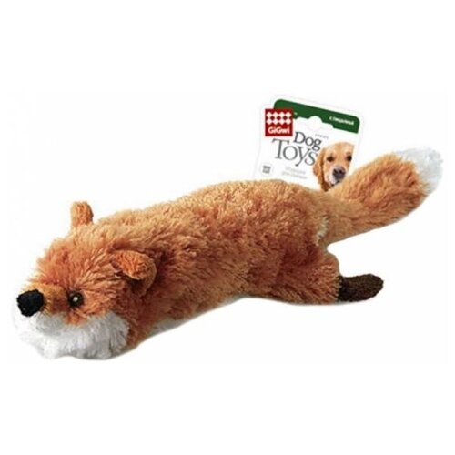 Игрушка для собак GiGwi Dog Toys Лиса с бутылкой (75016), оранжевый, 1шт. игрушка для собак gigwi dog toys лиса 75231 коричневый 1шт