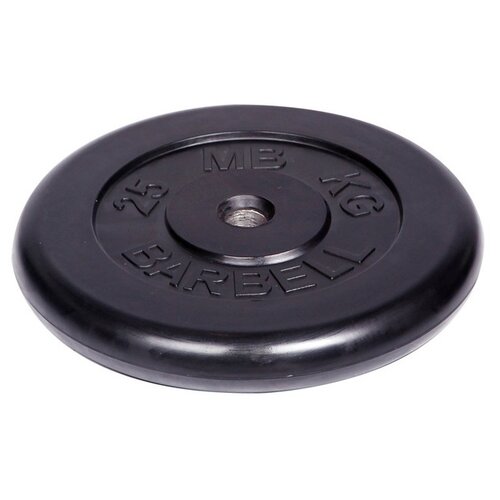 фото Диск обрезиненный barbell d 31 мм черный 25,0 кг mb barbell