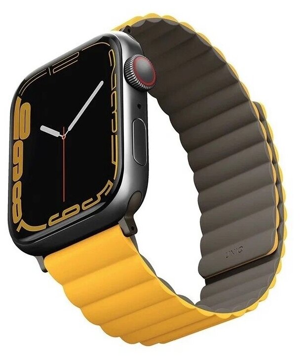 Uniq для Apple Watch All 45/44/42 mm ремешок Revix reversible Magnetic Mustard/Khaki