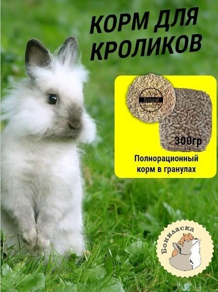 Корм для кроликов, для грызунов в гранулах , 300гр