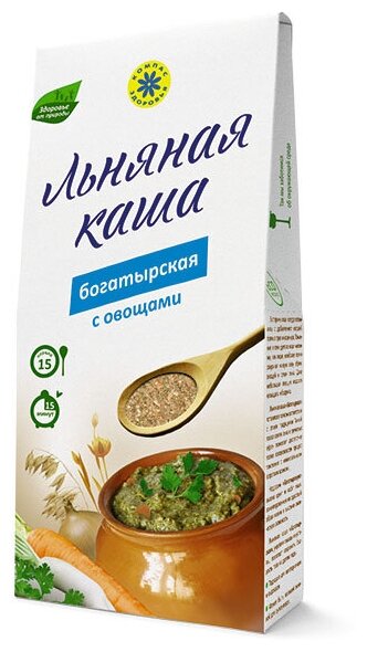 Компас Здоровья Каша льняная «Богатырская», 400 гр, Компас Здоровья