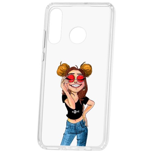 фото Чехол на huawei p30 lite kruche print smiling