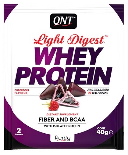 QNT Light Digest Whey Protein / Лайт Дайджест Вей Протеин" 40г Кьюбердон