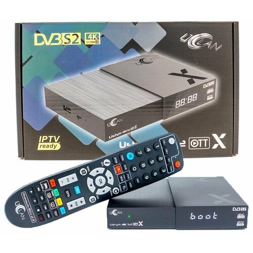 Спутниковый ресивер Ustym 4K S2 OTT X. Устаноален мультибут Энигма+Denys