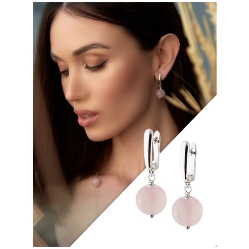 Серьги с подвесками Alerie Accessories, кварц, розовый серьги с подвесками alerie accessories кристалл синий желтый