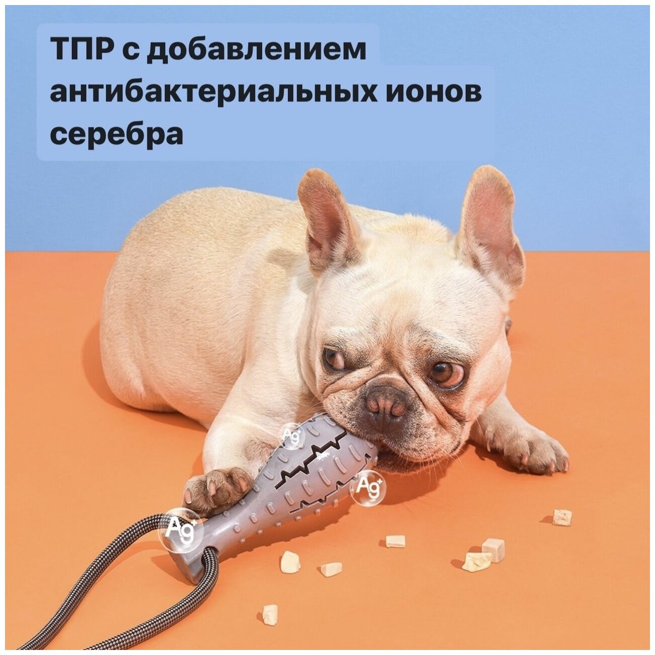 Игрушка для чистки зубов собак / антивандальная / на присоске - фотография № 8