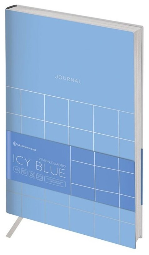 Ежедневник недатированный Greenwich Line А5, 136 листов, Vision, Quadro, Icy blue (ENA5_38806)
