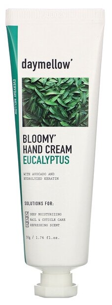 Daymellow Крем для рук Bloomy Hand Cream Eucalyptus, 50 мл