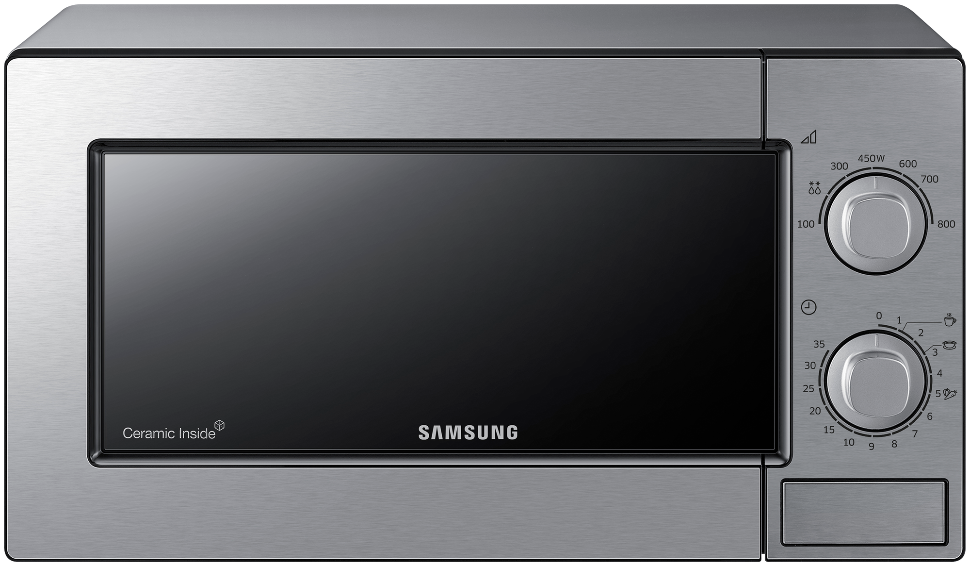 Микроволновая печь Samsung ME81MRTB/BW, 23 л, мощность 800 Вт, серебристый
