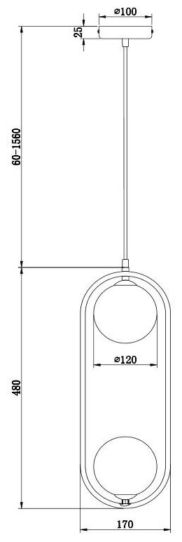 Подвесной светильник Maytoni Ring MOD013PL-02W