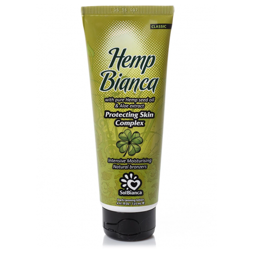 Крем с маслом семян конопли и бронзаторами для загара в солярии / Hemp Bianca 125 мл