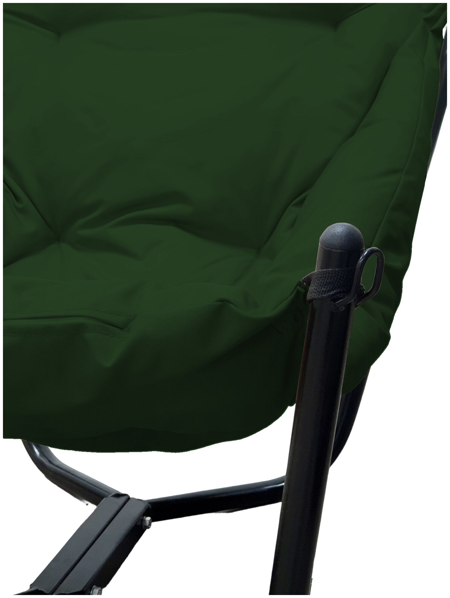 Кресло черное M-Group Чил 12360404, зеленая подушка - фотография № 3