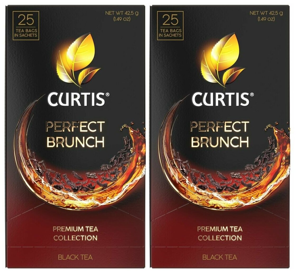 Curtis Чай в пакетиках Perfect Brunch, черный, 25 пакетиков, 2 шт - фотография № 1