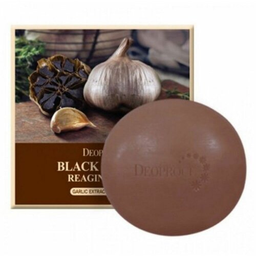 Deoproce Мыло для очищения лица увлажняющее, Black Garlic Reaging Soap - с экстрактом черного чеснока 100гр