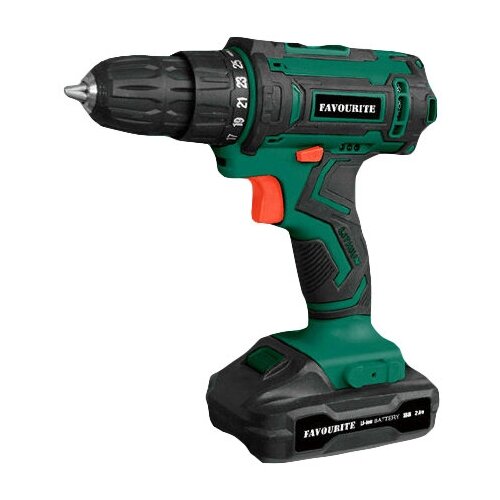 Дрель-шуруповерт FAVOURITE DC 1802 PROMО От аккумулятора 18 В 30 Нм 2 АКБ 384000₽