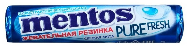 Жевательная резинка Mentos жидкий центр Мята ролл, 16г. - фотография № 9