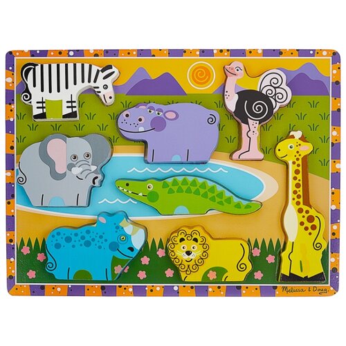 фото Рамка-вкладыш Melissa & Doug Сафари (3722), 8 дет.