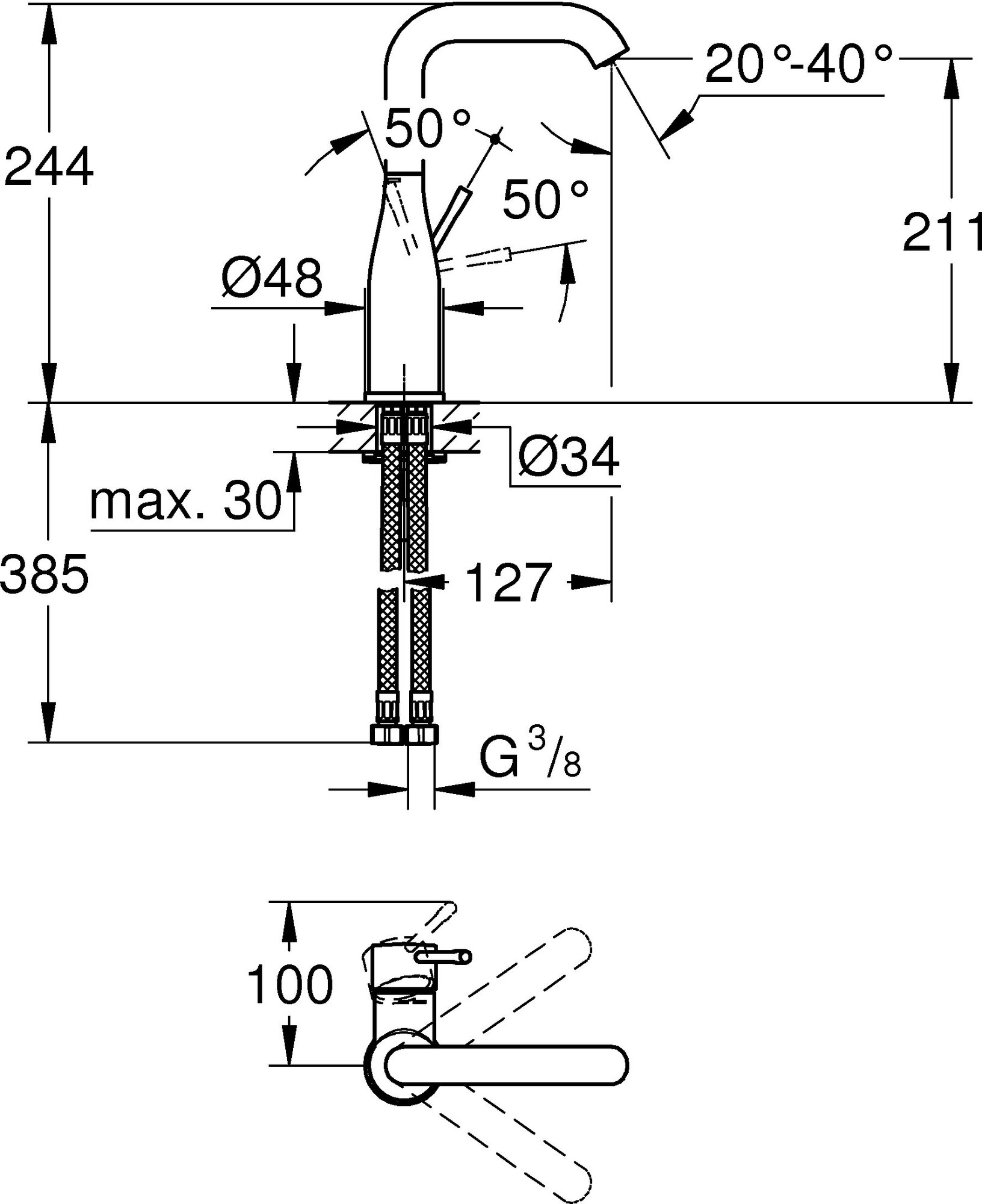 Универсальный Grohe Essence+ 23541001 серый - фотография № 4