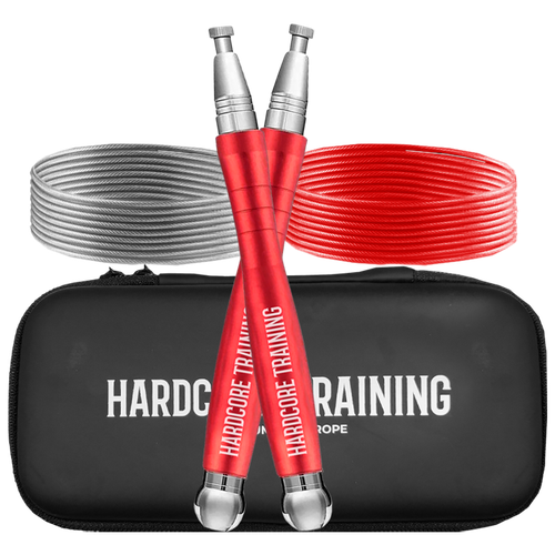 скоростная скакалка hardcore training lite adjustable speed rope red Скоростная скакалка Hardcore Training Premium Adjustable Speed Rope
