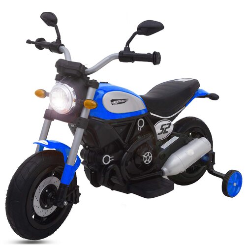 Детский мотоцикл Qike Чоппер синий - QK-307-BLUE (QK-307-BLUE) детский мотоцикл toyland moto sport yeg2763 синий