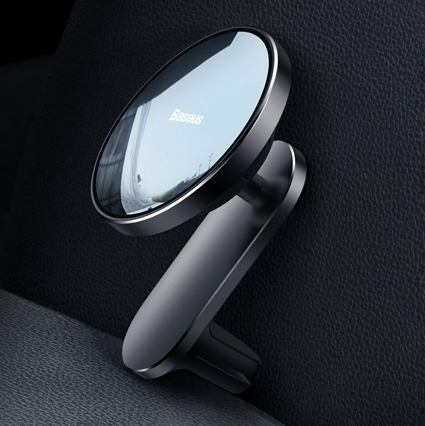 Автомобильный держатель с беспроводной зарядкой Baseus Big Energy Car Mount Wireless Charger (для Apple c Magsafe), Черный