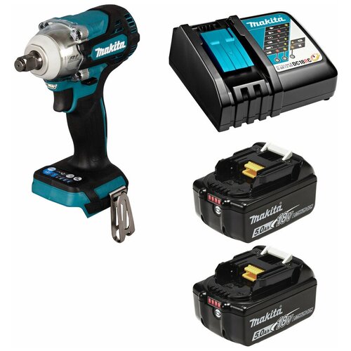 Гайковерт аккумуляторный 18В 330Нм - 12 Makita DTW300 Li-Ion 2x5Ач зу DTW300RTE 4604000₽