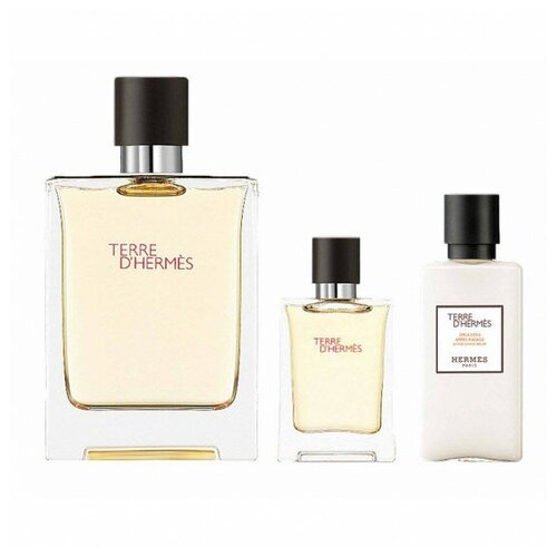 Набор Hermes Terre D`Hermes Parfum (духи 75 + мини 12.5 + бальзам п/бритья 40) мл (муж)